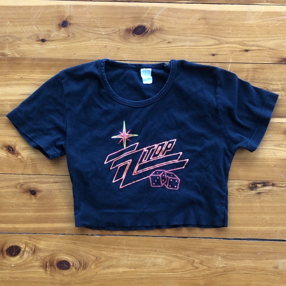 Vtg ZZ Top Crop Top